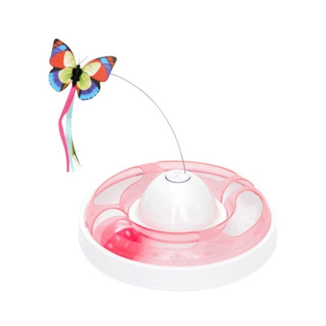 Funny dog Cat Toys Electric Rotating Colorful Butterfly Pet Scratch Toy For Cat Kitten dog cats intelligence trainning